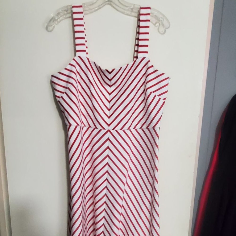 NWT Gorgeous Red and White Stripe A-line Dress